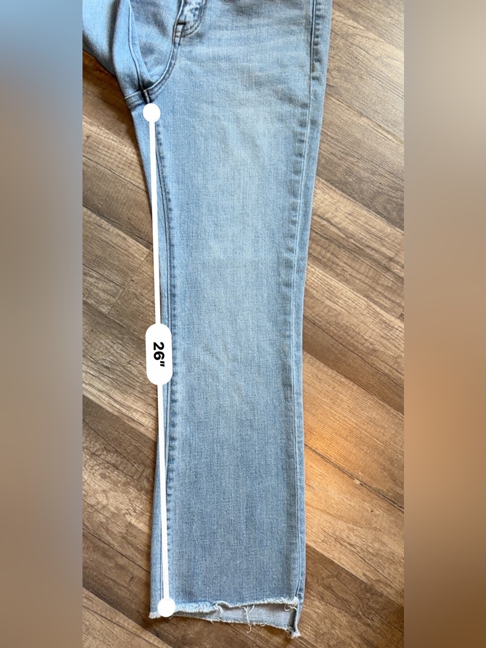 VERVET High Rise Raw Hem Crop Flare Jeans Size 27 Light Wash - Picture 8 of 9